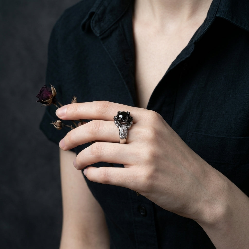 Obsidian Rose Ring