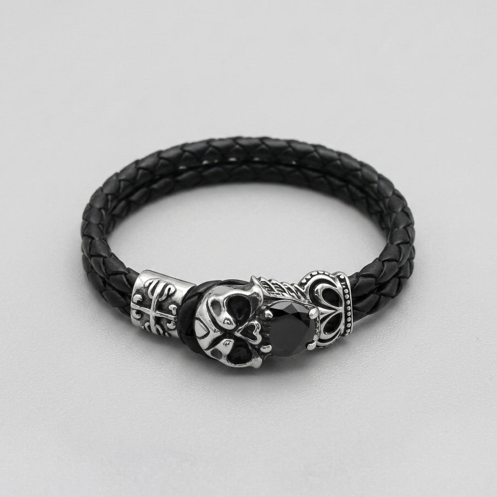 Skull bound Leather Bracelet
