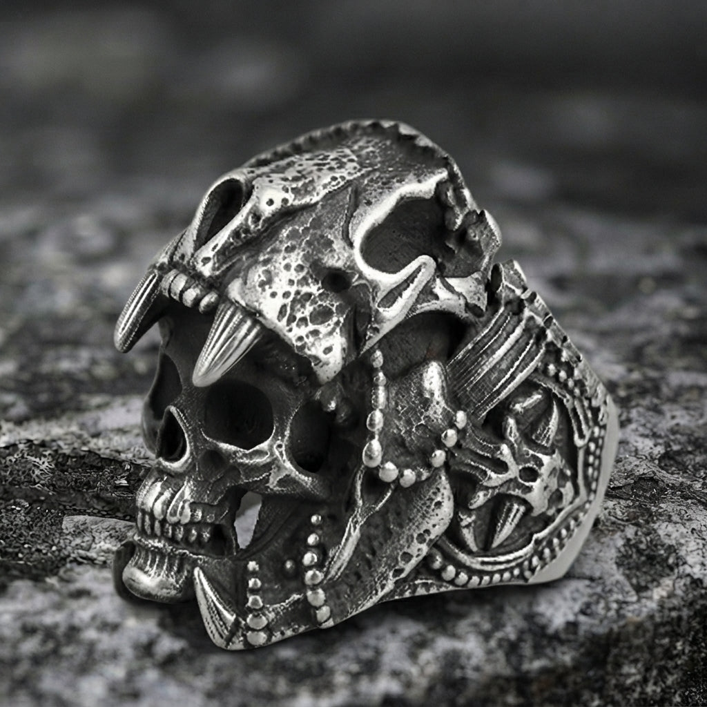 Tribal Skull Chief Ring