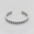 Runic Silver Cuff Bracelet