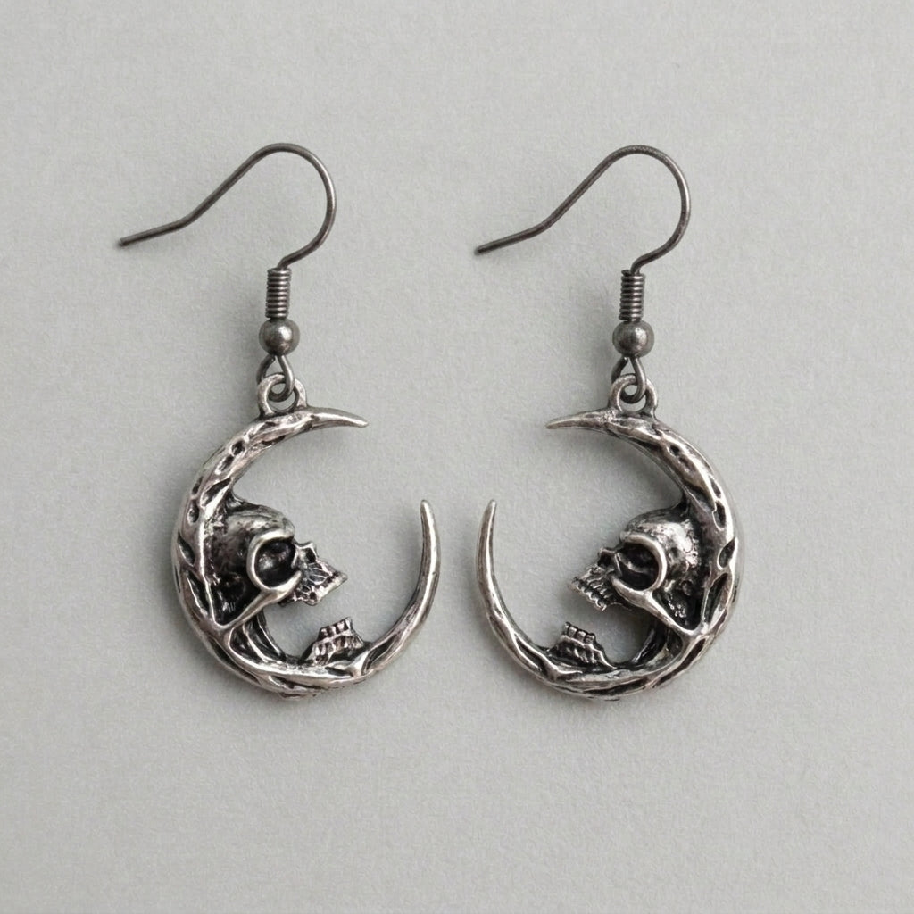 Lunar Skull Earrings
