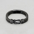 Black Stainless Steel Infinity Knot Cuban Link Bracelet