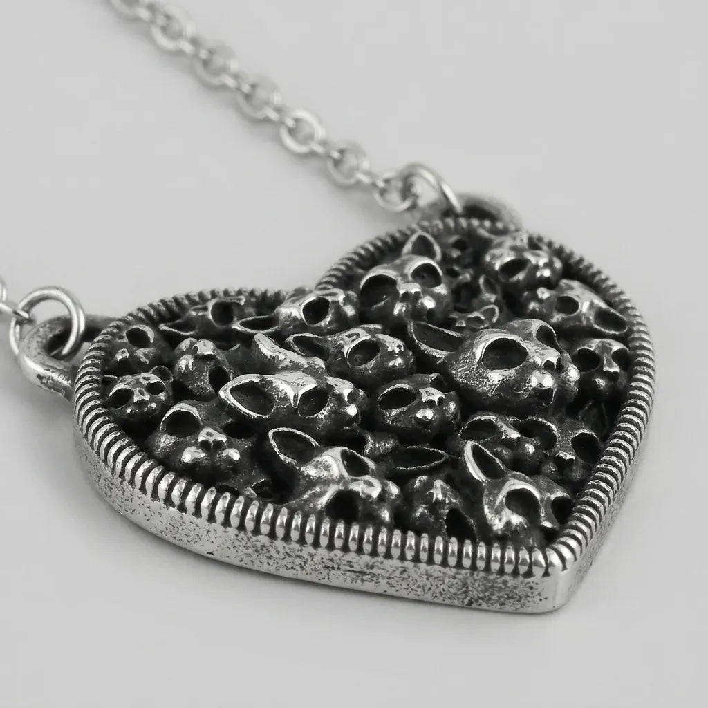 Nine Lives Heart Necklace