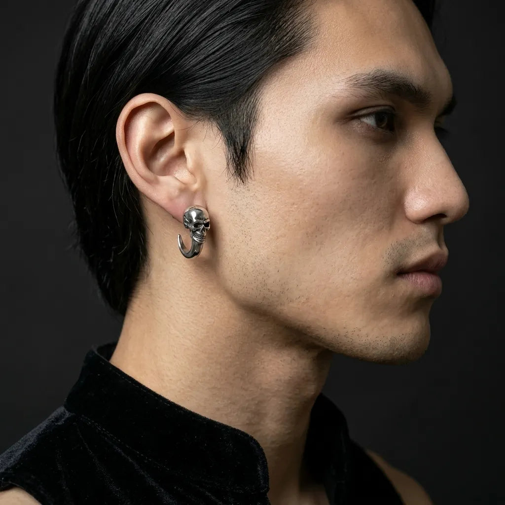Rebel Halo Skull Earrings