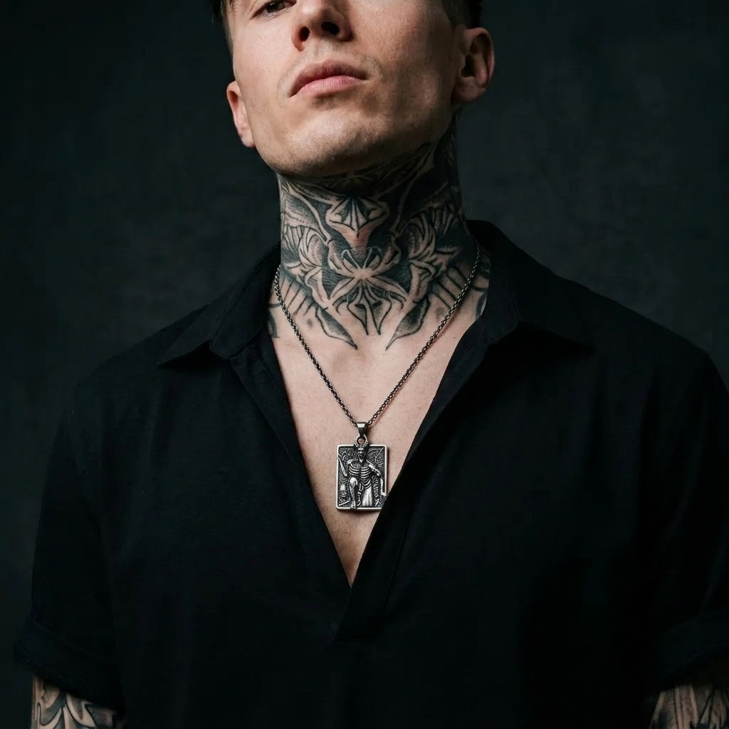 Devil Tarot Card Necklace