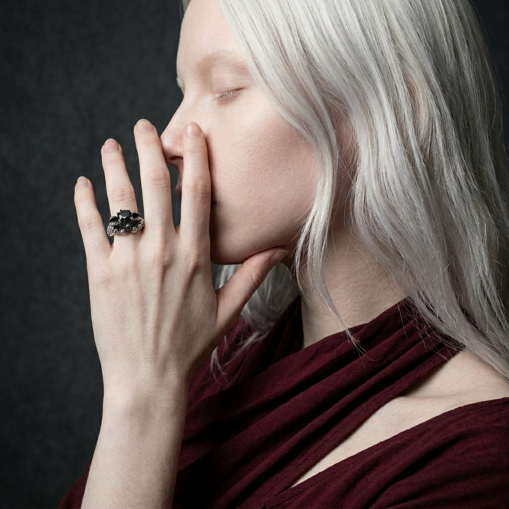 Obsidian Rose Ring