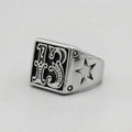 Lucky 13 Ornate Signet Ring