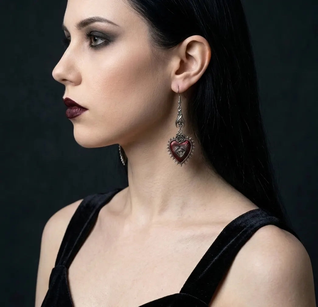 Sacred Heart Eye Earrings
