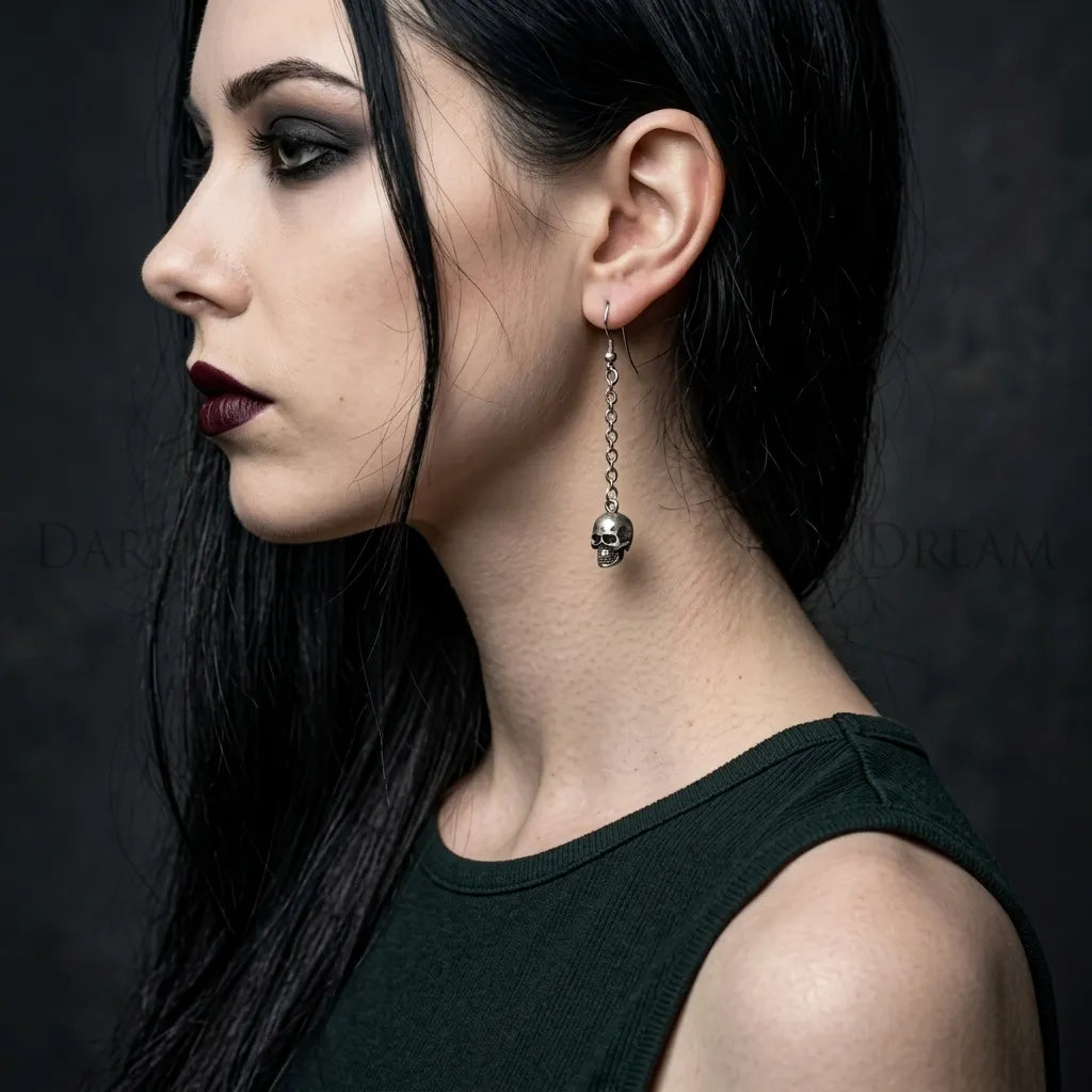 Haunted Beauty Skull Earrings