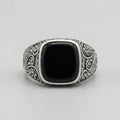 Midnight Sovereign Black Onyx Signet Ring