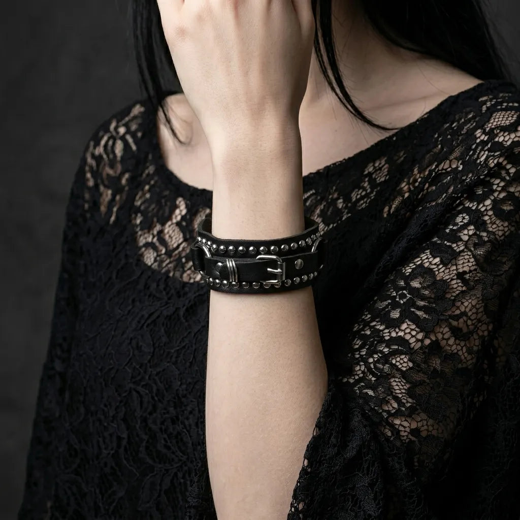 Rocker Wrap Leather Bracelet