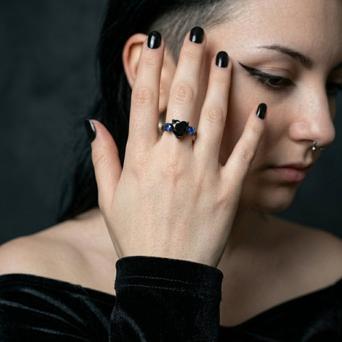 Black Diamond Gothic Ring