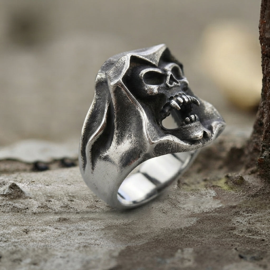 Textured Skull Ring