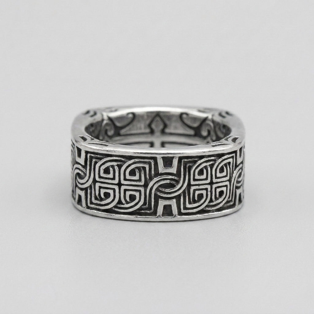 Celtic Knot Band Ring Celtic Labyrinth Band Ring