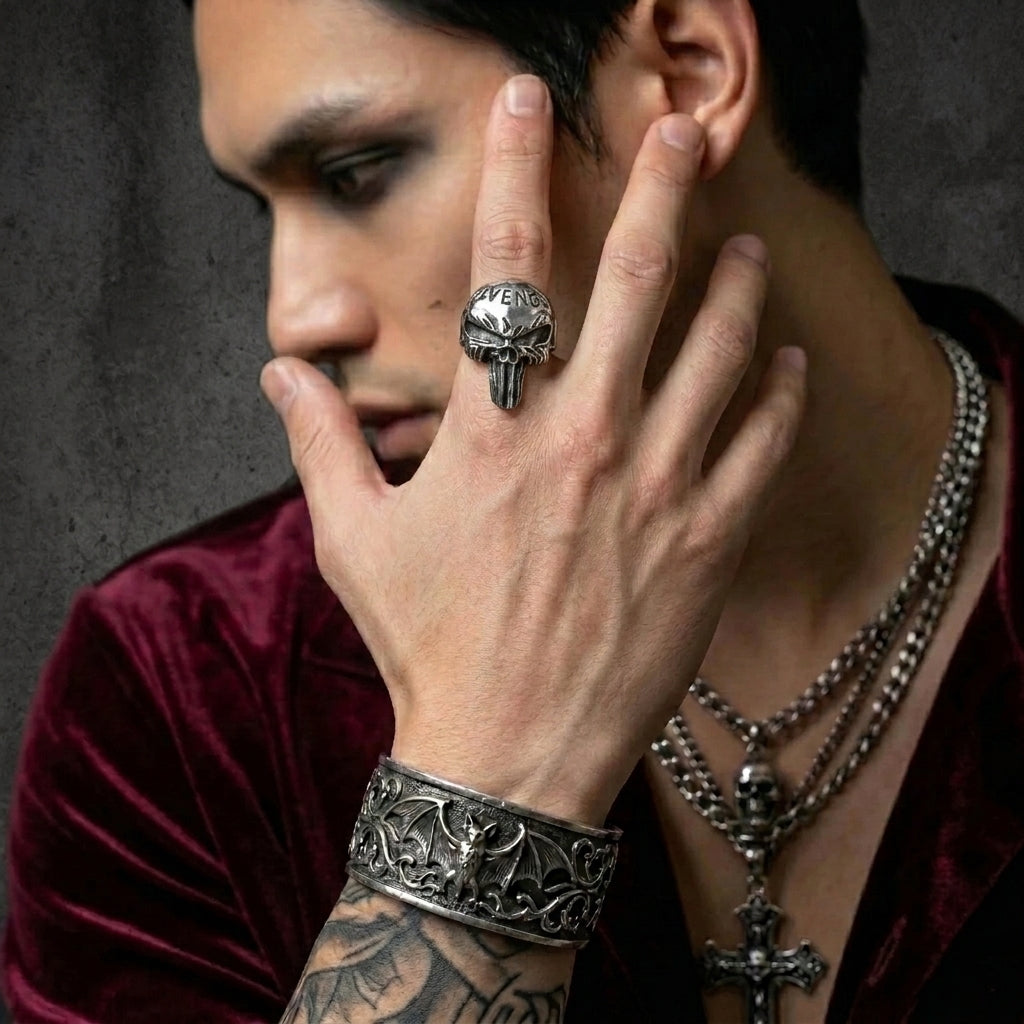 Skull Letter Ring