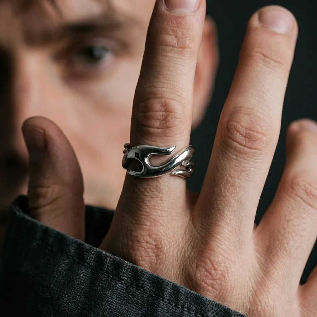 Silver Ember Ring