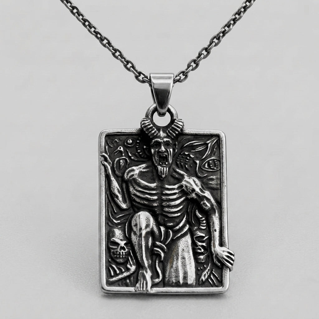 Devil Tarot Card Necklace