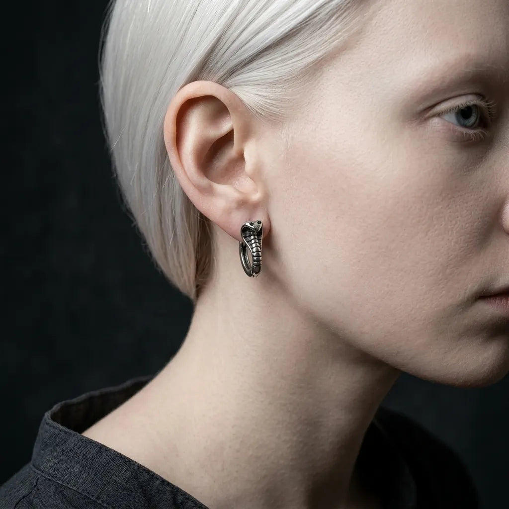 Sacred Serpent Loop Earrings