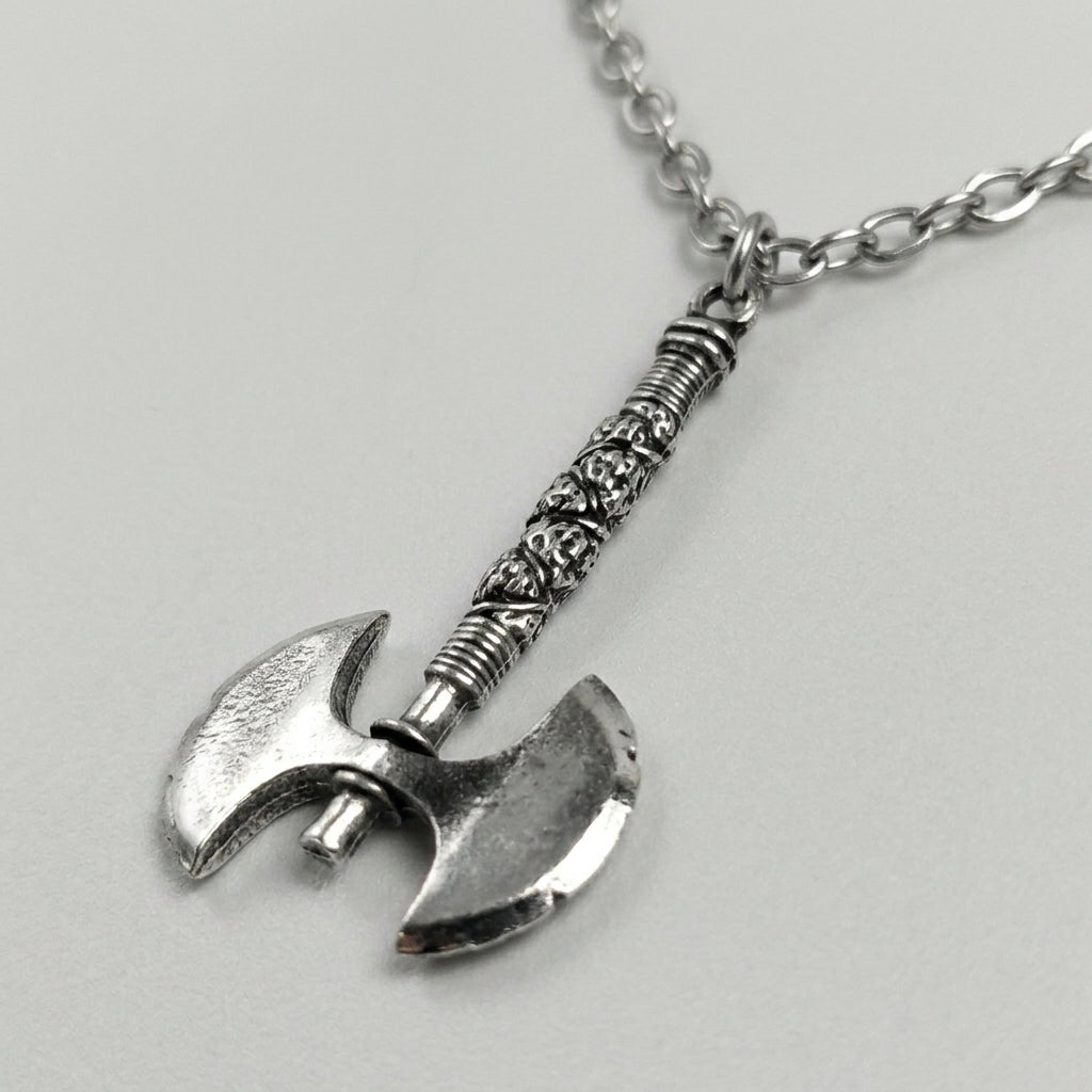 Viking Double Blade Axe Necklace