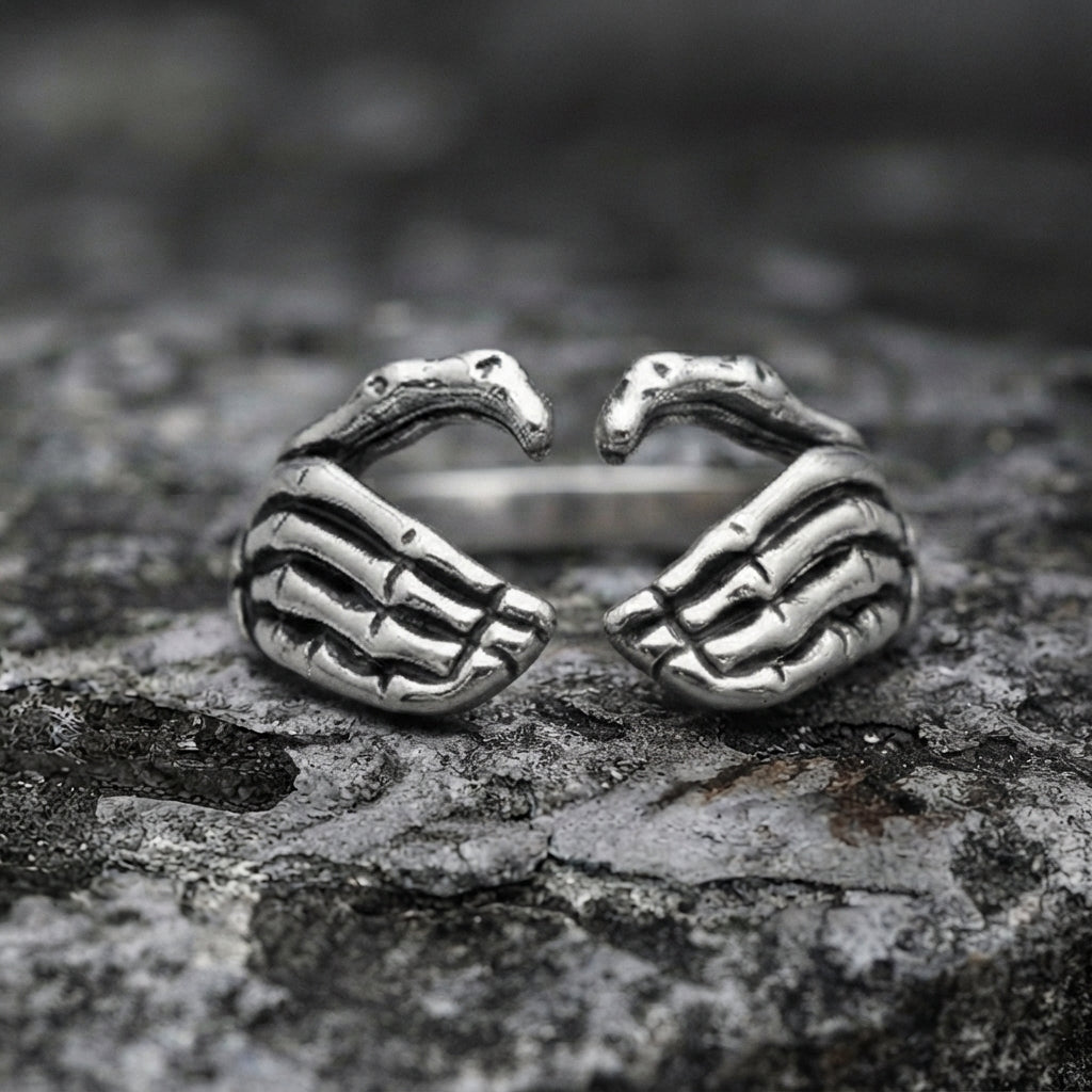 Bone Hand Embrace Ring