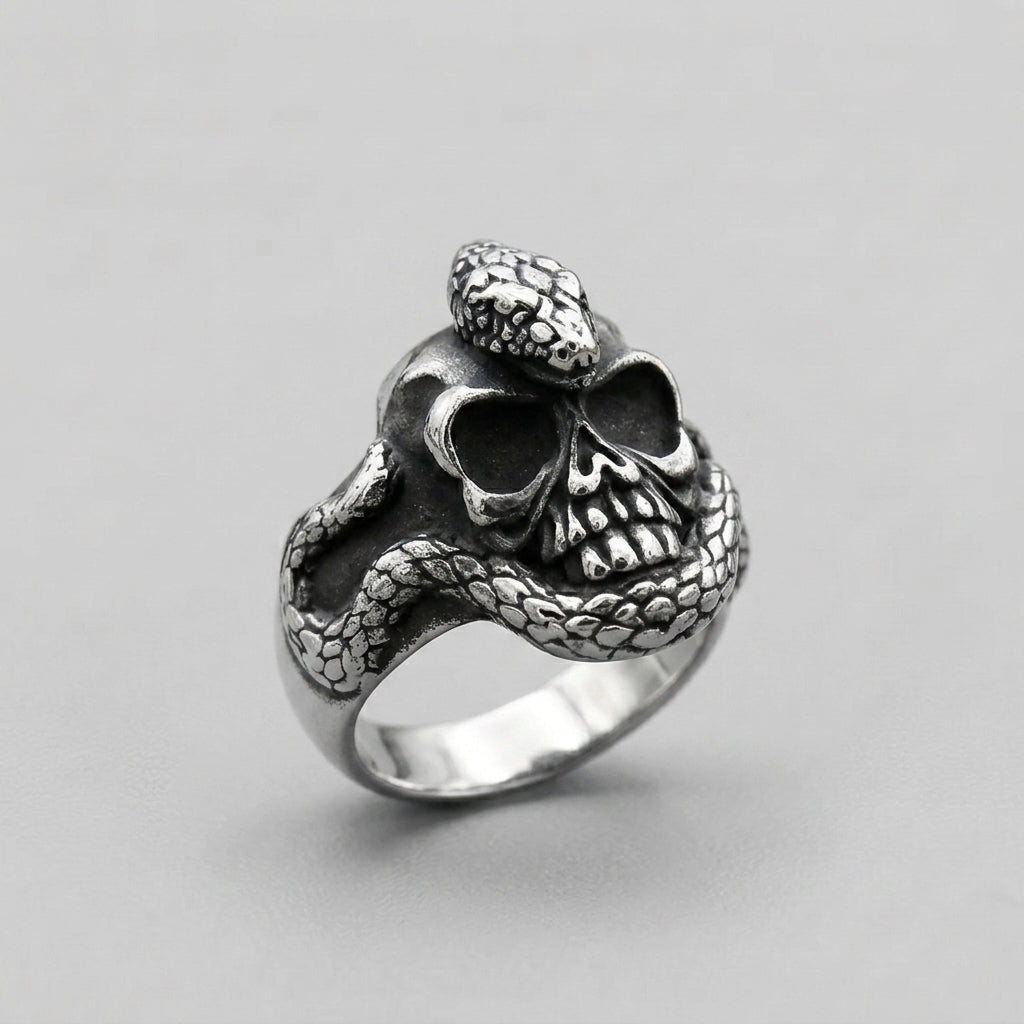 Snake and Skull Ring